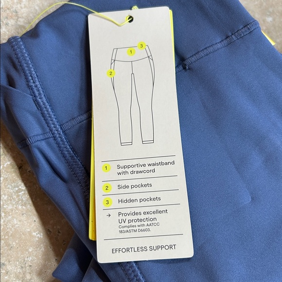 Women's Blue High-Waisted Leggings - Picture 7 of 7